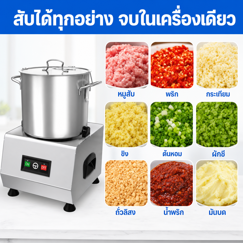 เครื่องสับบดอาหาร สับหมู พริก กระเทียม ขิง ถั่ว น้ำพริก