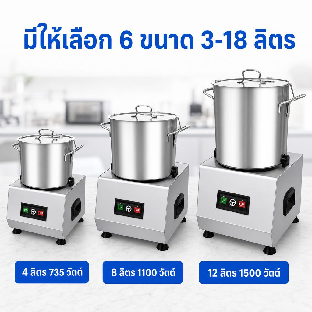 เครื่องสับบดอาหาร ASAKI EFC มี 6 ขนาด 3-18 ลิตร