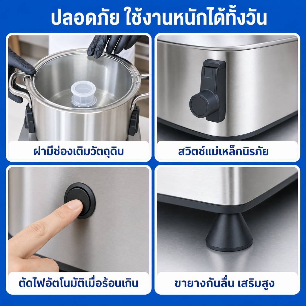 สวิตช์แม่เหล็กนิรภัย ตัดไฟอัตโนมัติ ขายางกันลื่น