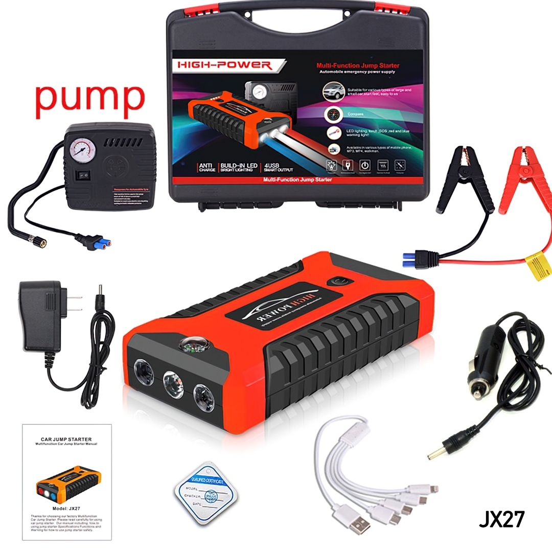 15349🌈JX27 Car jump start powerbank เครื่องชาร์จแบตรถยนต์ แบบพกพา จั้มพ์สตาร์
