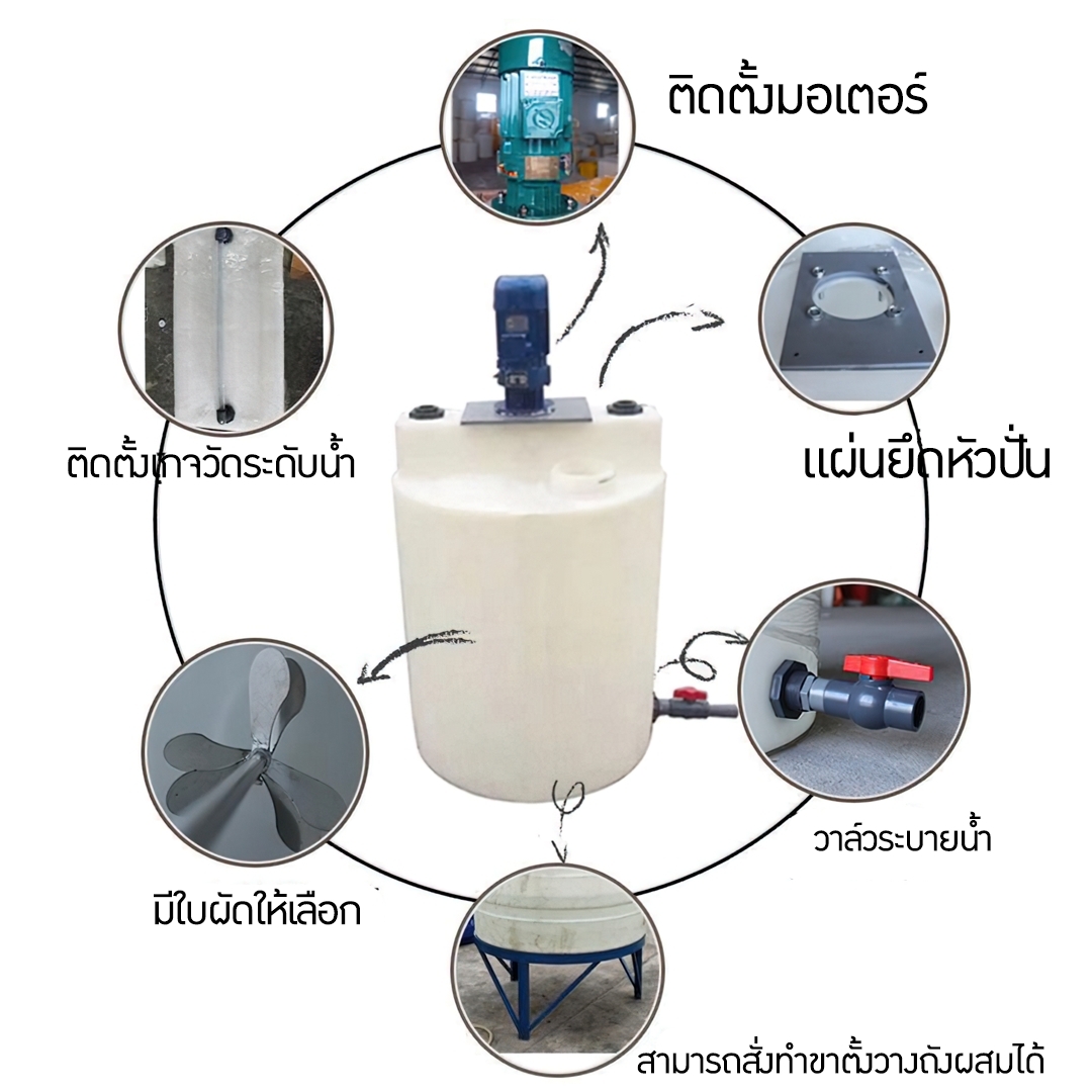 13700 NBCY-01 ถังผสมขนาด 1000 L + หัวปั่น