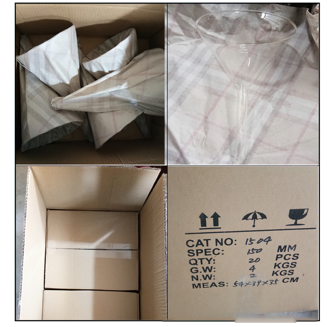 กรวยแก้ว (Funnel Glass) 50mm 60mm 75mm 90mm 100mm