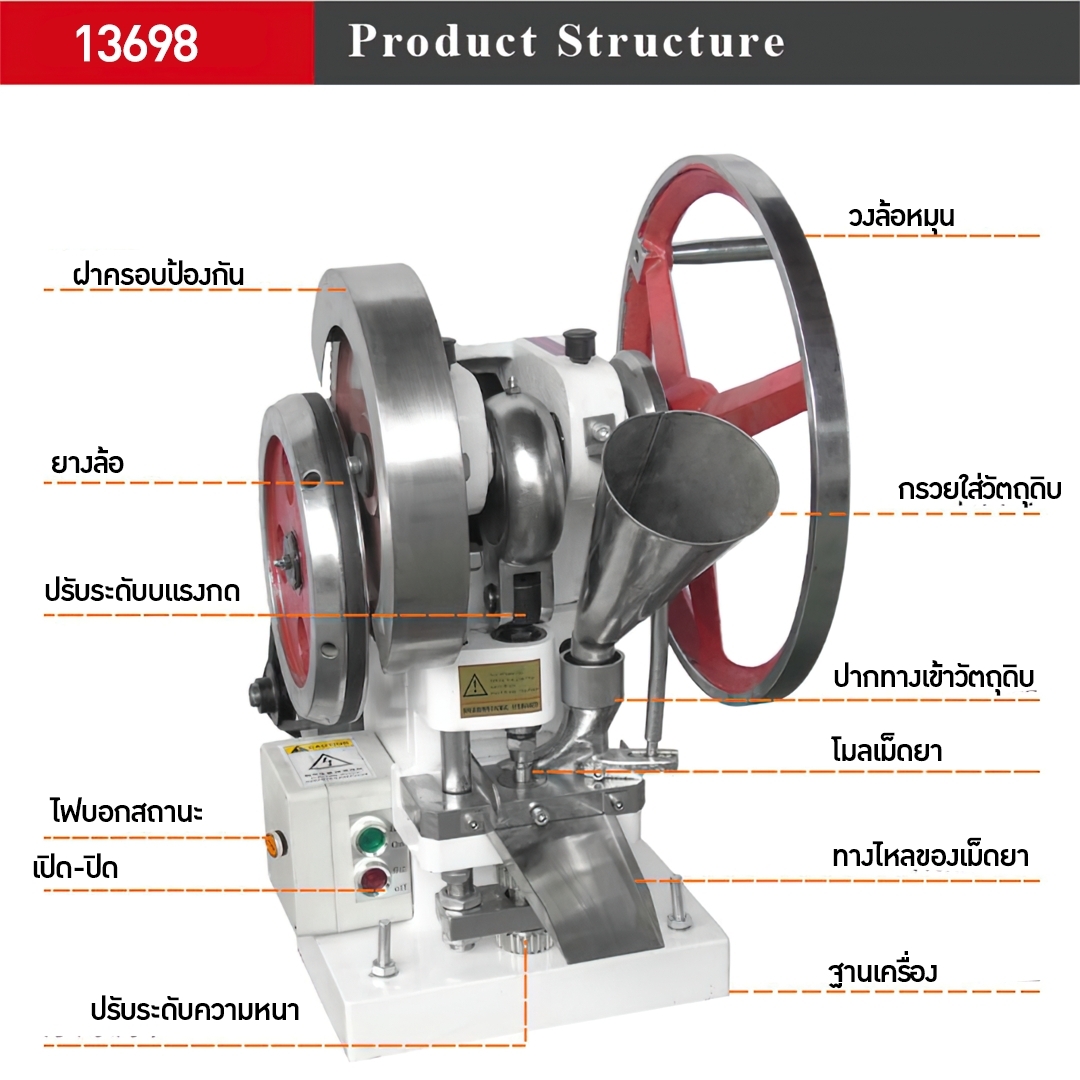 13698 เครื่องตอกเม็ดยาแบบออโต้ รุ่น TDP-1.5T