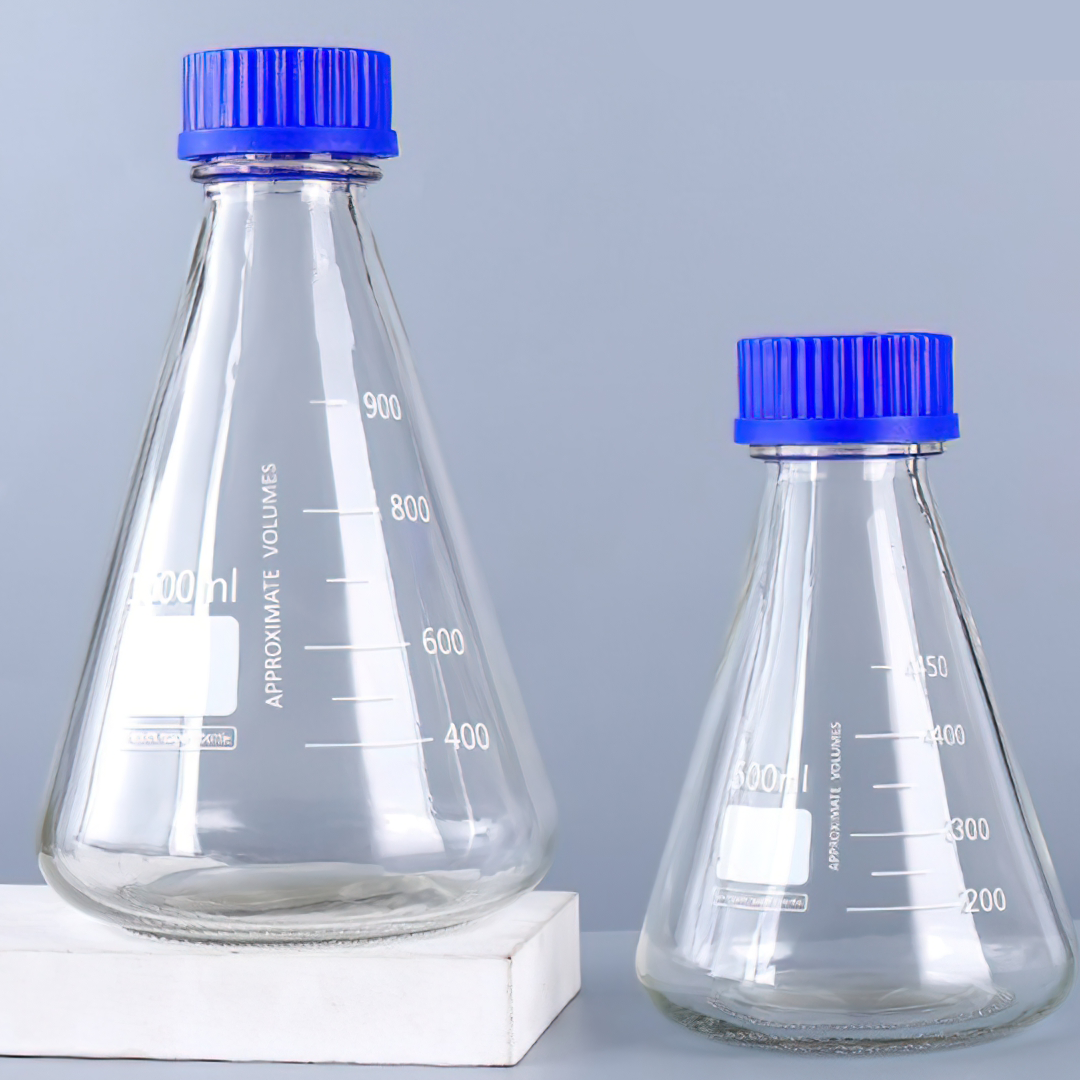 ขายขวดแก้ววิทยาศาสตร์ ทรงขวดชมพู่ Erlenmeyer flask /conical flask